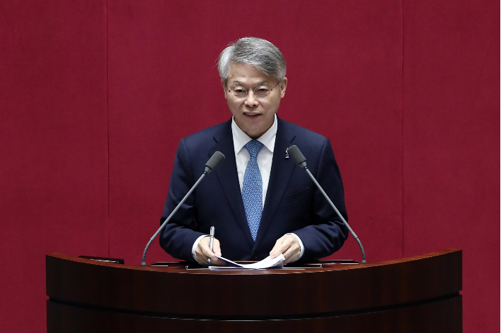 민형배 의원, 국회 본회의 연설 모습. 민 의원실 제공