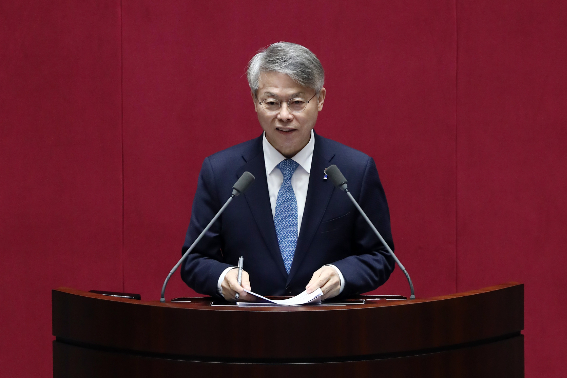 민형배 의원, 국회 본회의 연설 모습. 민 의원실 제공