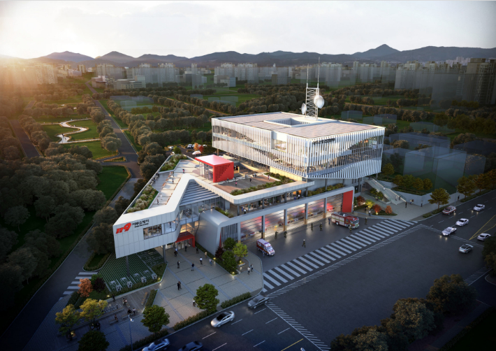 광주소방안전본부 및 서부소방서 합동청사 조감도. 광주시 제공