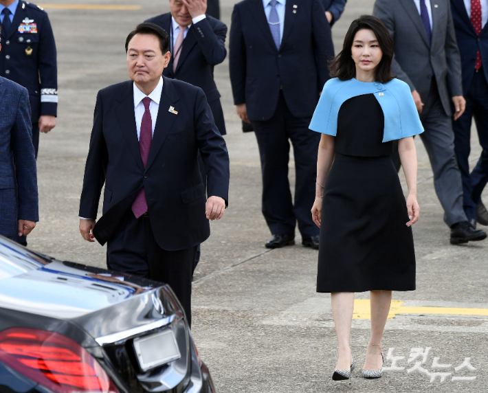 윤석열 대통령과 김건희 여사. 황진환 기자