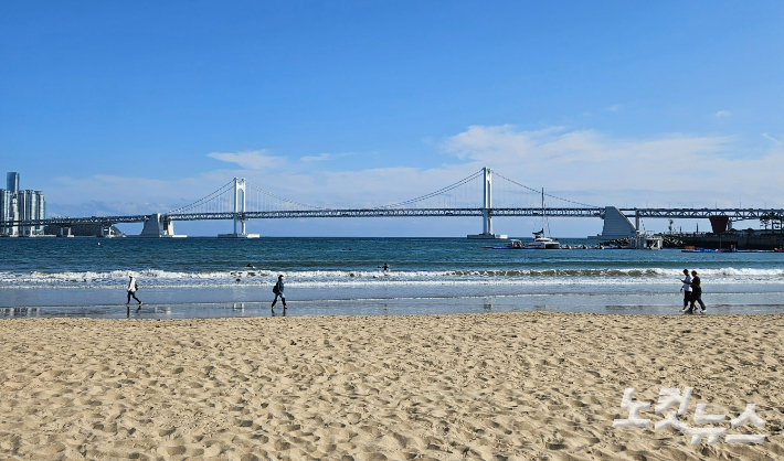 부산 광안리해수욕장. 김혜민 기자 