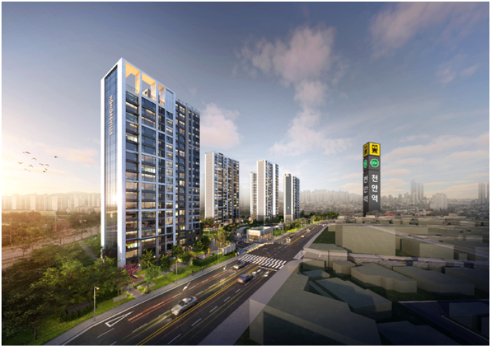 천안 경남아너스빌 어반하이츠 조감도. 천안역경남아너스빌 제공