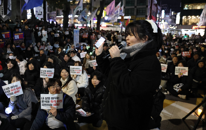제주 촛불집회 모습. 민노총 제주본부 제공