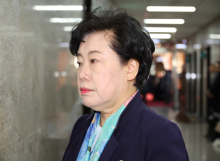 중진의원 모임 참석하는 조배숙 의원. 연합뉴스