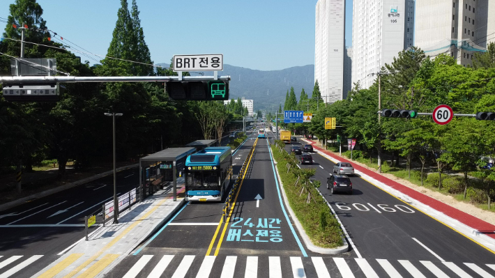 창원 원이대로 S-BRT 구축사업. 창원시 제공