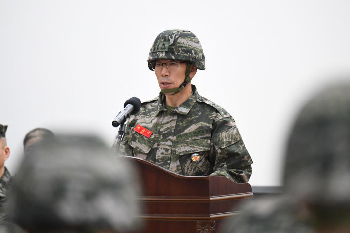 좌태국 신임 여단장. 해병대 제9여단 제공