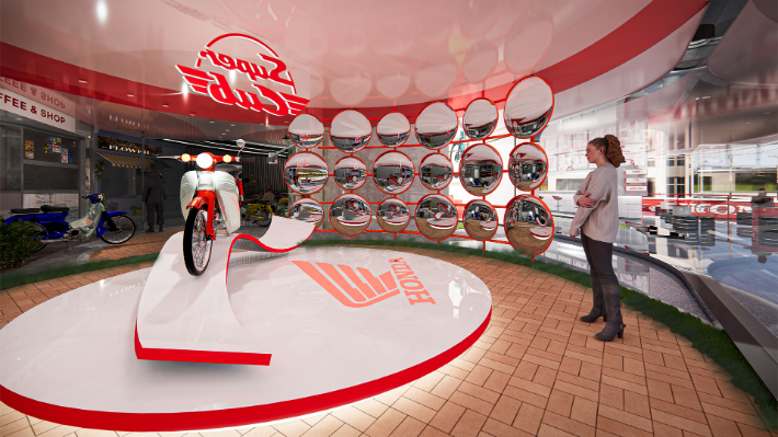 대상 수상작 '혼다 팝업 스토어 쇼윈도 디스플레이' 이미지. 백석대 제공