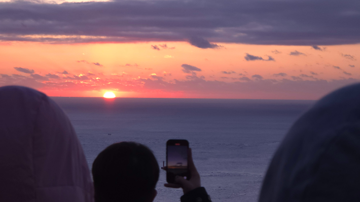 제주시 구좌읍 지미봉 일출. 독자제공 