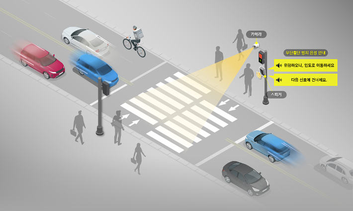스마트 횡단보도 개념도 대구시 제공