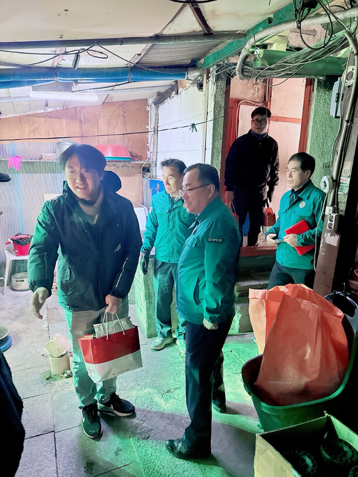 한파 대비 쪽방촌 점검 모습. 대구시 제공