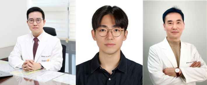 동국대 의대 남주현 교수와 노재원 학생, 김우경 교수. 동국대 제공