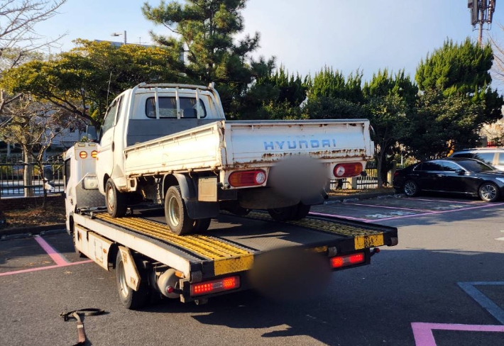 압수된 차량. 서귀포경찰서 제공