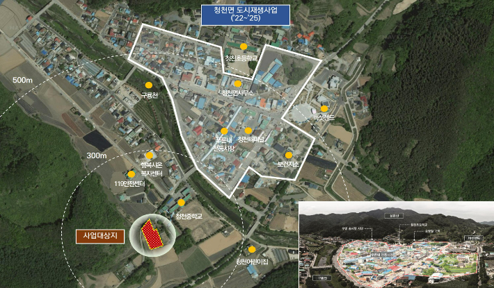 푸른내 귀농귀촌 주택조성사업 사업계획도. 괴산군 제공