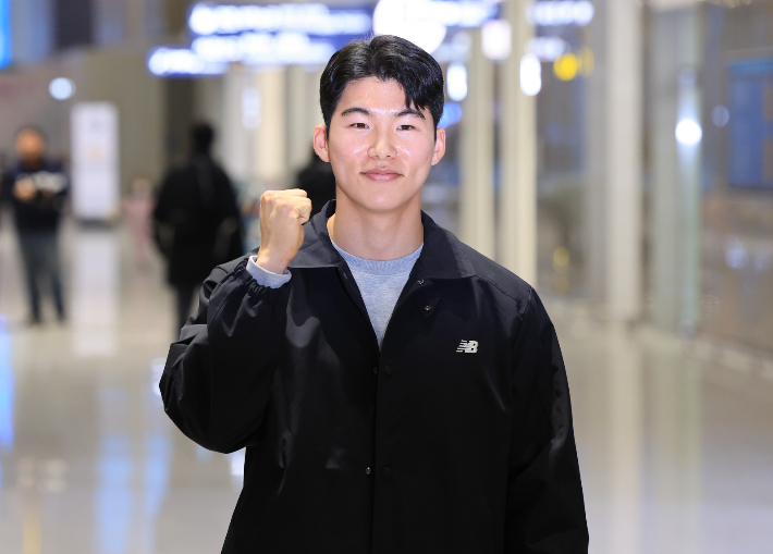 화이팅 외치는 다저스 김혜성. 연합뉴스