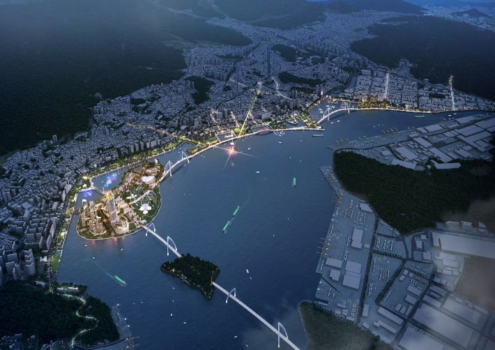 마산만 미래 청사진 조감도. 창원시 제공