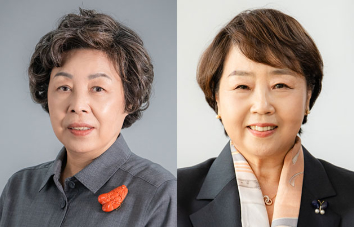 제40대 대한간호협회 회장 선거 신경림(왼쪽)·탁영란 후보자. 대한간호협회 제공