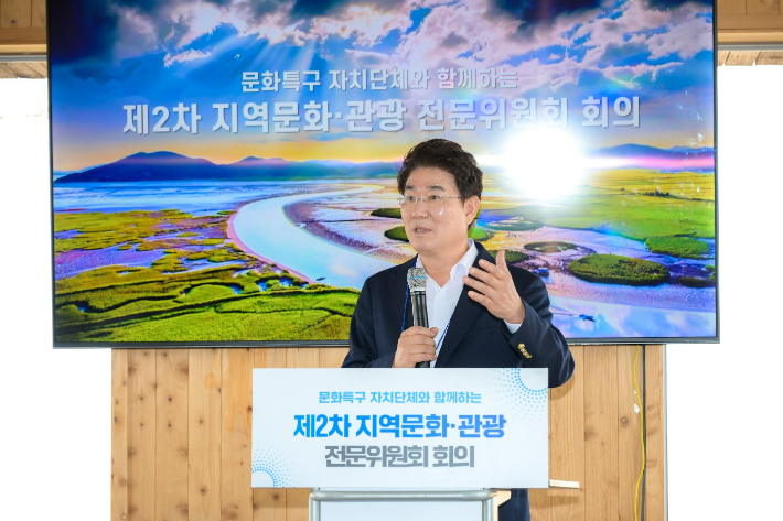 노관규 시장이 환영사를 하고 있다. 순천시 제공