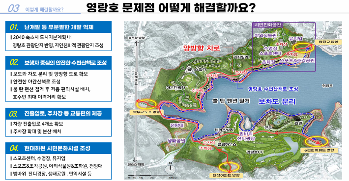 영랑호 관광단지 조성사업 참고자료. 속초시 제공