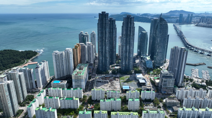 해운대 마린시티. 독자 제공