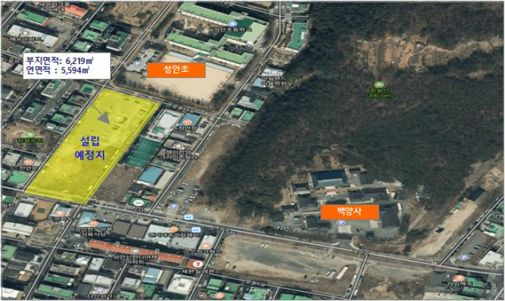 울산 중구 성안동에 위치할 가칭 '울산특수교육연구원 설립 사업'이 교육부 중앙투자심사를 통과했다. 부지 사진 울산광역시교육청 제공