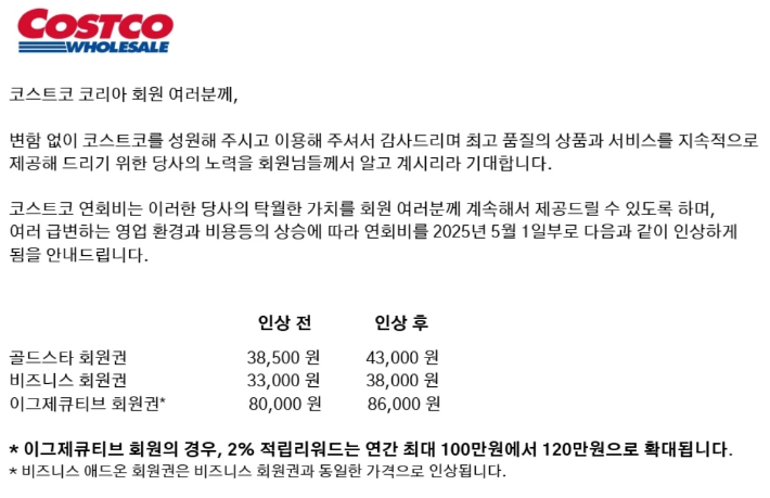 코스트코 한국법인 웹사이트 갈무리
