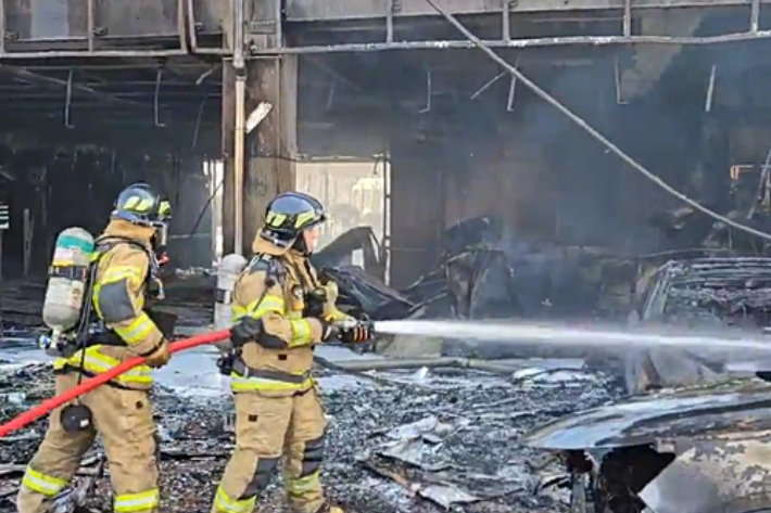 지난해 3월 통영 제석초. 경남소방본부 제공