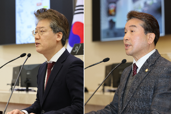 김상백, 조민성 의원(왼쪽부터). 포항시의회 제공