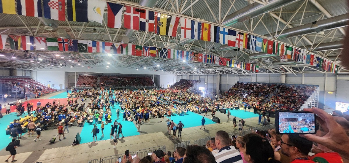  로마에서 열린 2024 세계마스터즈탁구선수권대회. 강릉시 제공