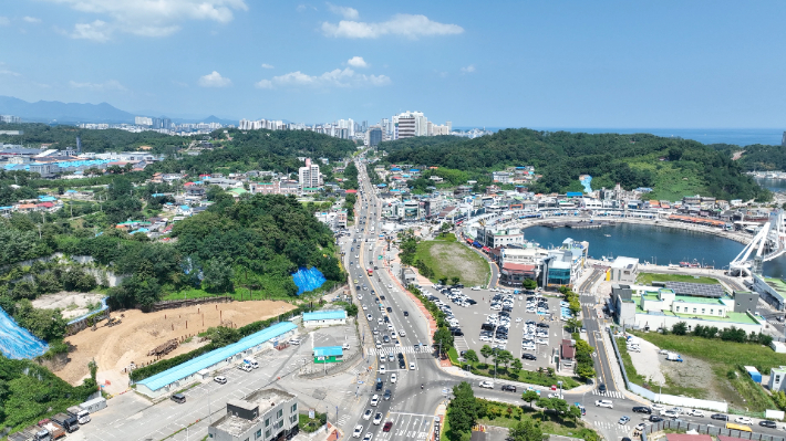 속초시 국도7호선 현장. 속초시 제공