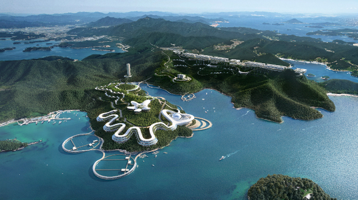 통영복합해양관광단지 조감도. 경남도청 제공 
