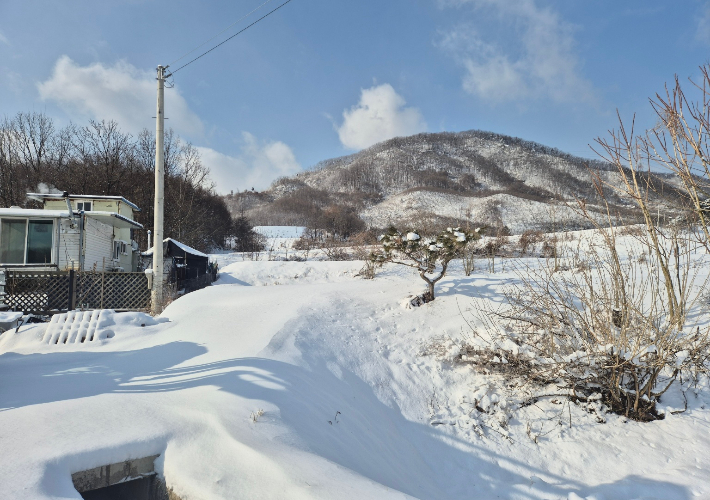 7일 새벽 지진이 발생한 충주시 앙성면 영죽리 양촌마을. 충주시 제공