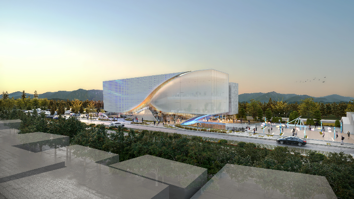 울산 북구는 '아트전시관 및 문화의 뜰' 설계공모 당선작으로 (주)엠피티종합건축사사무소 작품을 최종 선정했다. 조감도 북구청 제공
