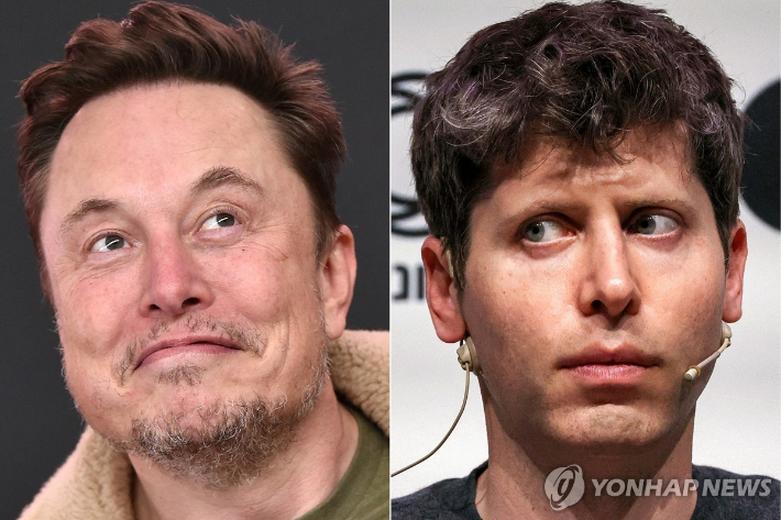 머스크(왼쪽)와 올트먼. 연합뉴스