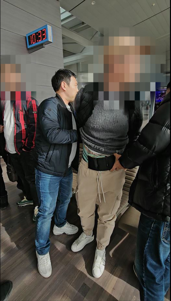 피의자 검거 모습. 경기북부경찰청 제공