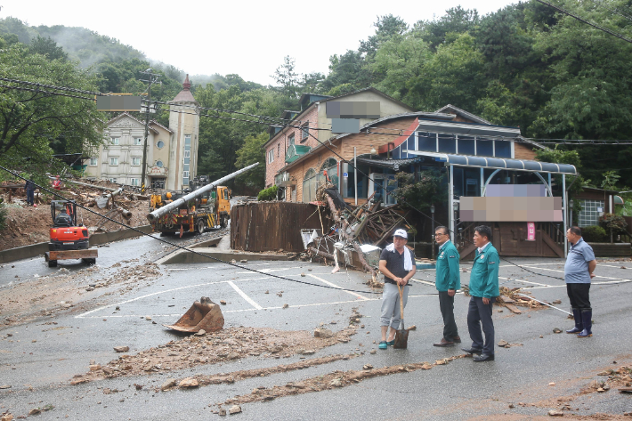 지난해 7월 서천 호우피해 현장. 서천군 제공