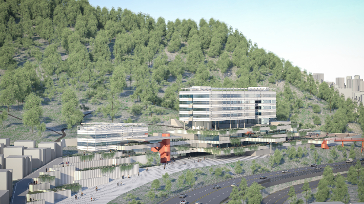 부산 북구 신청사 건립 설계 공모 최종 당선작 '청사 산책'. 부산 북구 제공