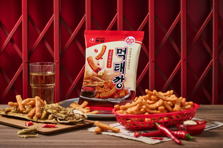 농심 먹태깡 고추장마요맛 연출 이미지. 농심 제공