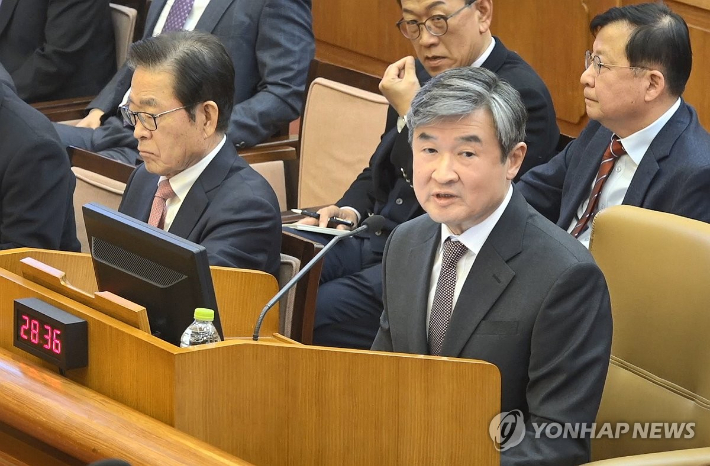 조태용 국가정보원장 윤석열 대통령 탄핵 심판 8차 변론 출석 [연합뉴스]
