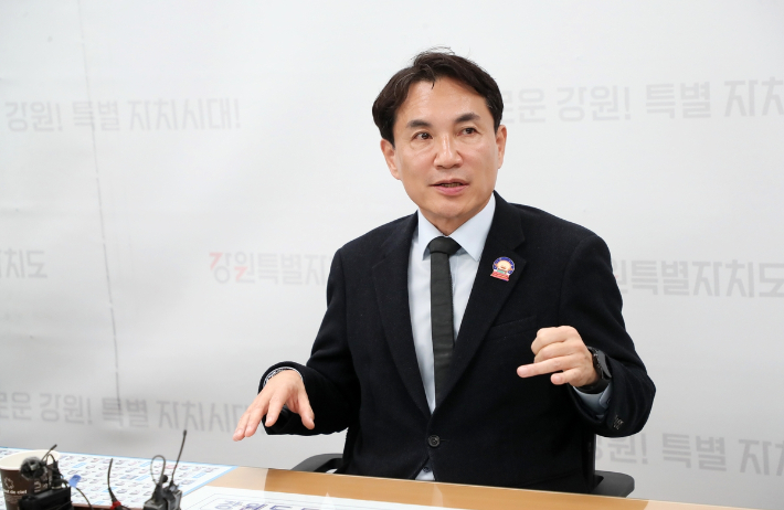 김진태 강원도지사. 연합뉴스