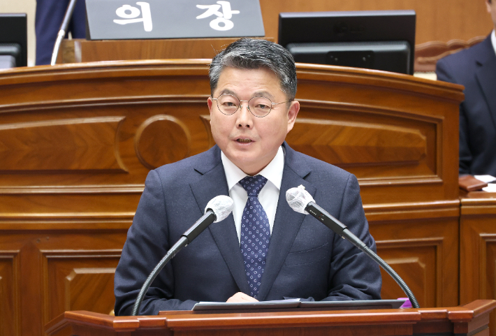 김원주 전주시의원이 19일 제417회 임시회 본회의에서 5분 자유발언을 하고 있다. 전주시의회 제공