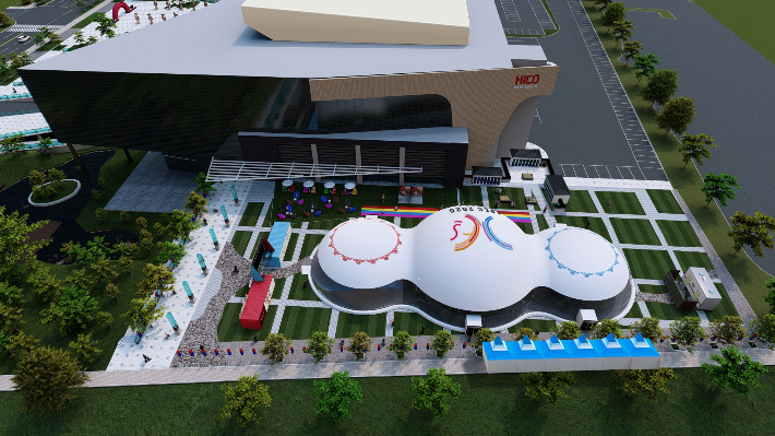 하이코 야외전시장 투명에어돔 조감도. 경북도 제공