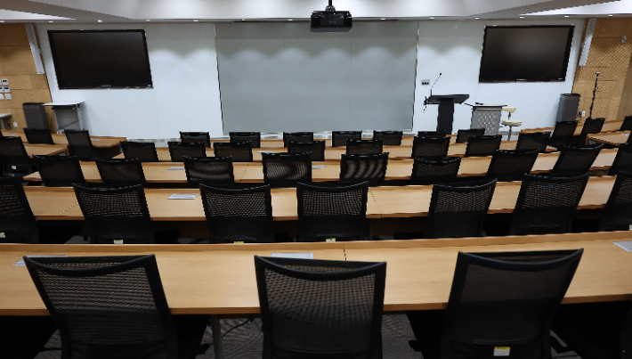 텅 빈 의과대학 강의실. 연합뉴스