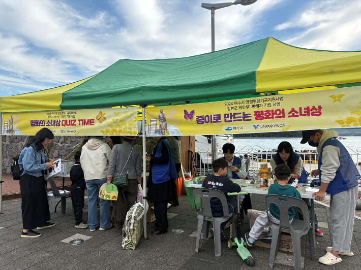 지난해 양성평등기금 지원사업의 하나로 추진된 일본군 위안부 피해자 기림 사업. 여수시 제공