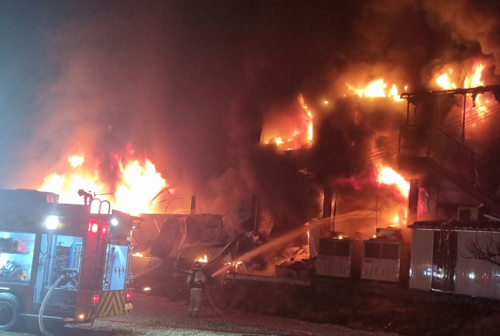 경주 천북면 양계장 화재. 경북소방본부 제공