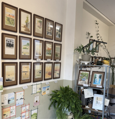 아트스튜디오에 전시된 색연필 그림. 본인 제공