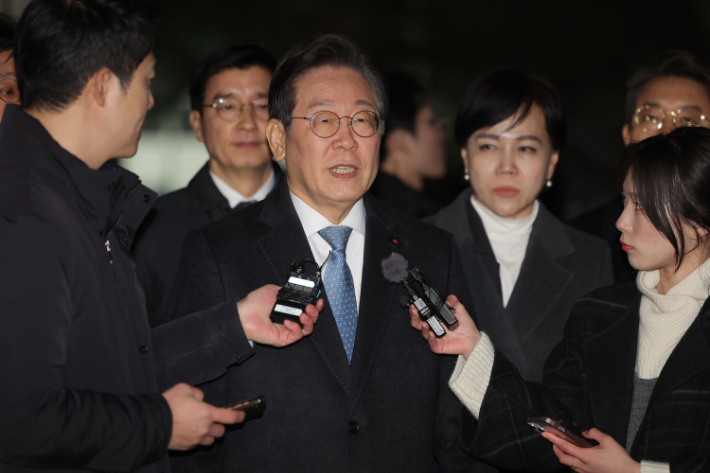 결심 공판 마치고 발언하는 이재명 대표 [연합뉴스]