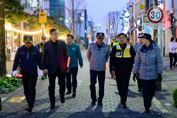 서귀포시 방범순찰 모습. 서귀포시 제공