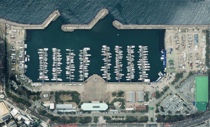 수영만요트경기장 위성사진.  부산시 제공