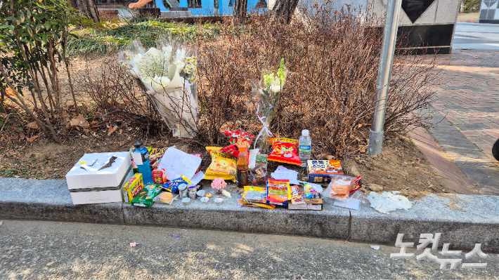 27일 찾은 대구 달서구 진천동 스쿨존 교통사고 현장. 정진원 기자