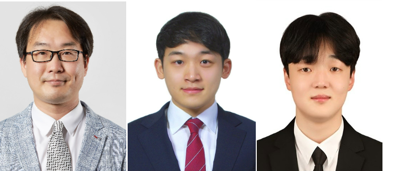 사진 왼쪽부터 김동혁 교수, 박준영 박사(제1저자), 장민창 연구원(공동 제1저자). UNIST 제공